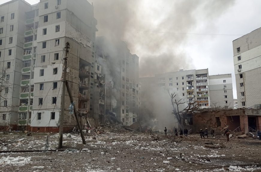 Légibombákkal támadták az oroszok Orihiv városát