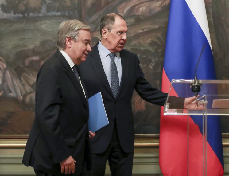 Az ENSZ főtitkárral találkozott az orosz külügyminiszter