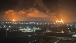 Olajtároló lángol az oroszországi Brjanszkban