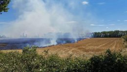Tarlótűzhöz riasztották a tűzoltókat Dunaszerdahely közelében