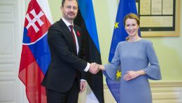 Eduard Hegert Tallinnban fogadta pénteken Kaja Kallas észt miniszterelnök