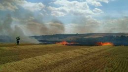 Tíz hektárnyi termés égett le Olgya és Vajasvata között