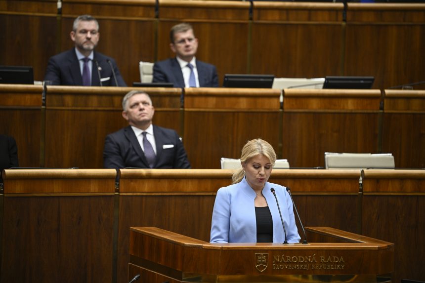 Čaputová felszólalt a parlamentben: elutasítja a Büntető Törvénykönyv gyorsított eljárásban való módosítását